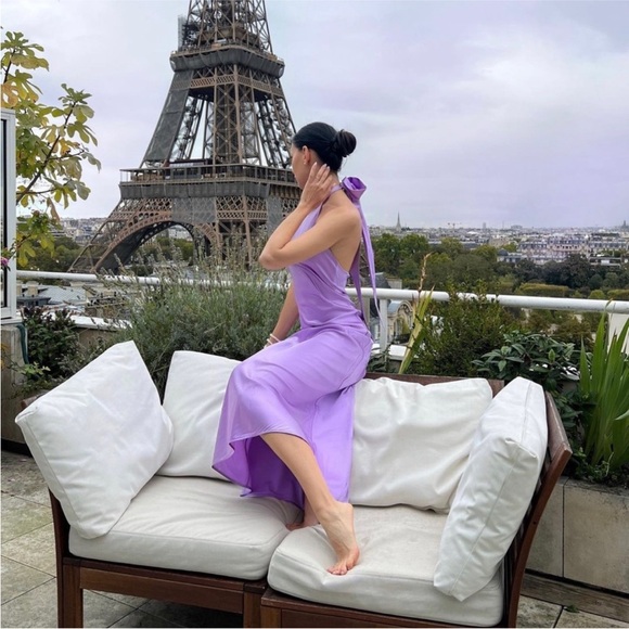 100% Silk French Bow Halterneck (Silk Maison) - Picture 4 of 4